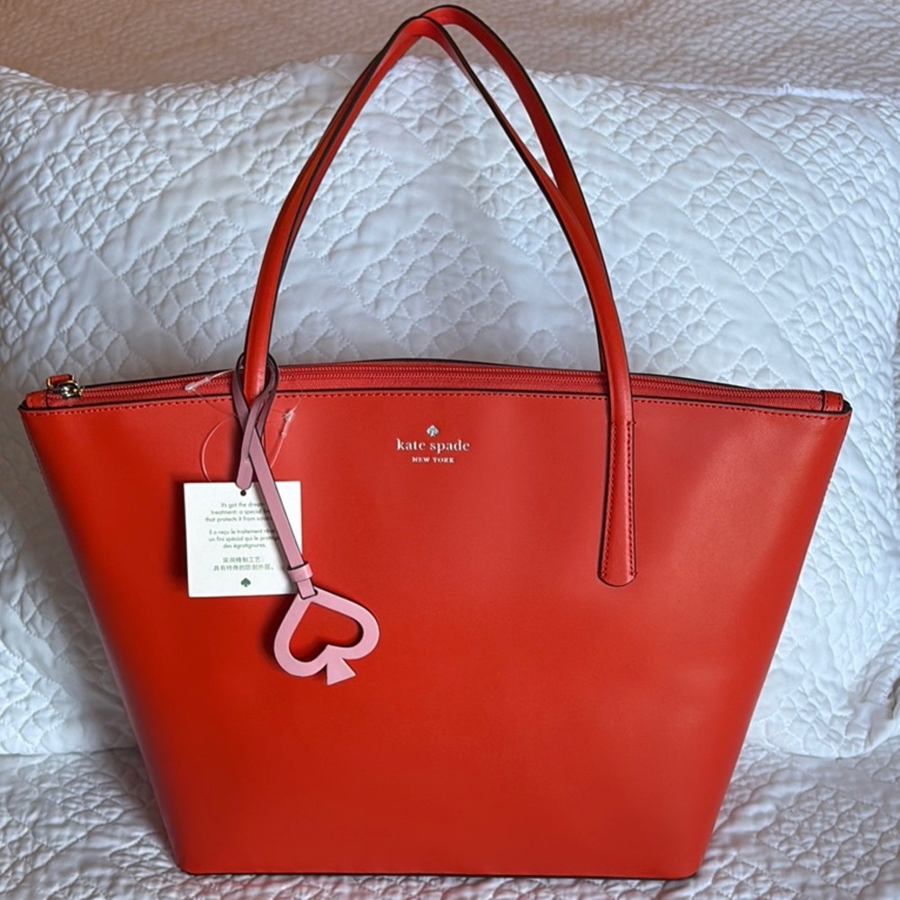 NWT Kate Spade Zina Tamarillo Large Leather Tote